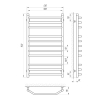 Полотенцесушитель Laris Виктория 500x900 П11