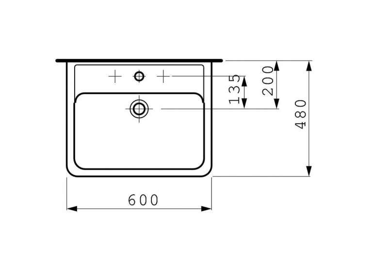 Раковина підвісна Laufen PRO A 60x48 см, з отвором