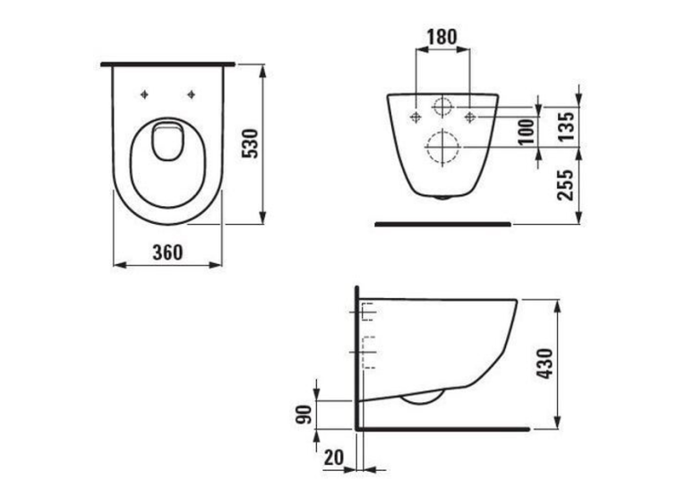 Унітаз підвісний LAUFEN Pro H8669530000001 із сидінням Soft Close H8989660000001