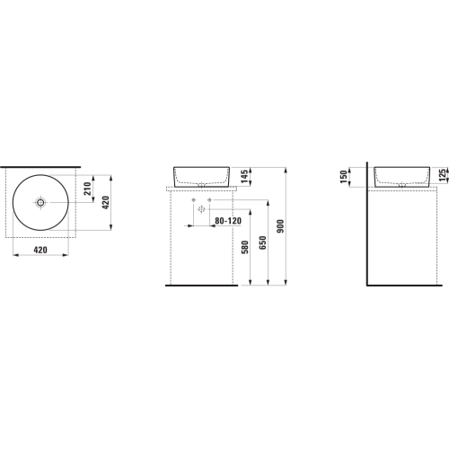 Умивальник LAUFEN BOWL  BOWL 420 мм H8129420001121