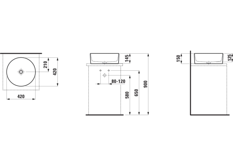 Умивальник LAUFEN BOWL  BOWL 420 мм H8129420001121