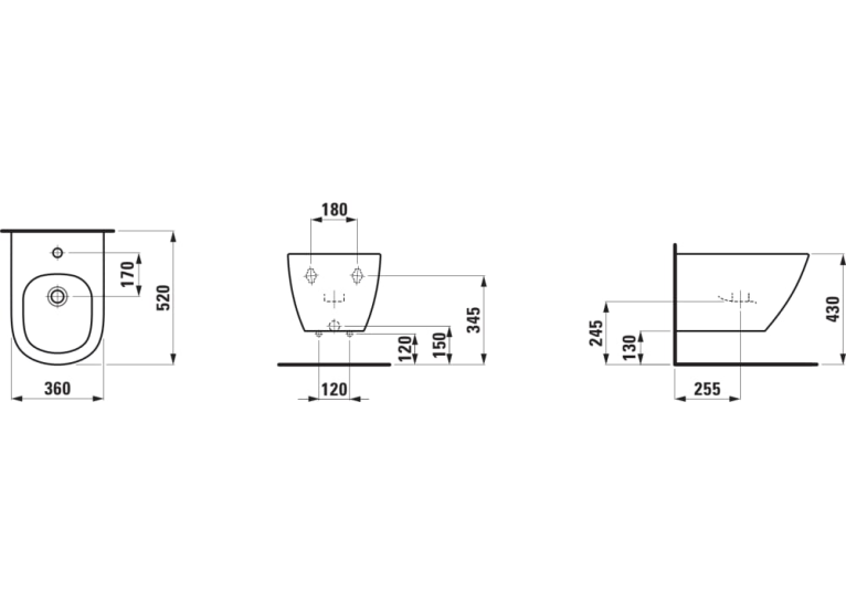 Біде Laufen LUA підвісне H8300810003021