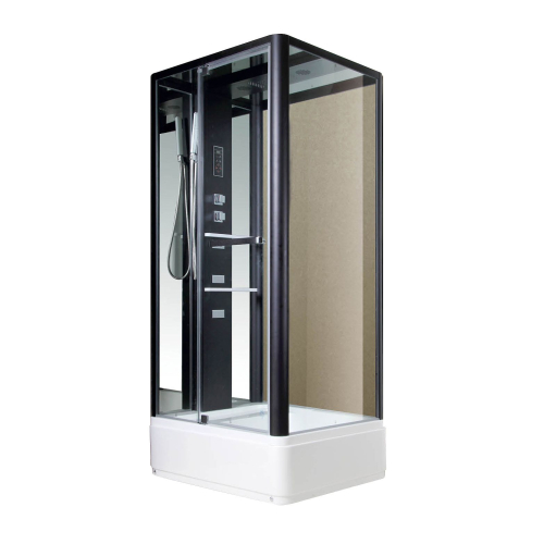 Гідробокс MIRACLE 80x100, профіль чорний, NA114-3A