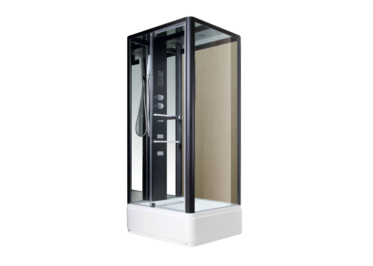 Гідробокс MIRACLE 80x100, профіль чорний, NA114-3A