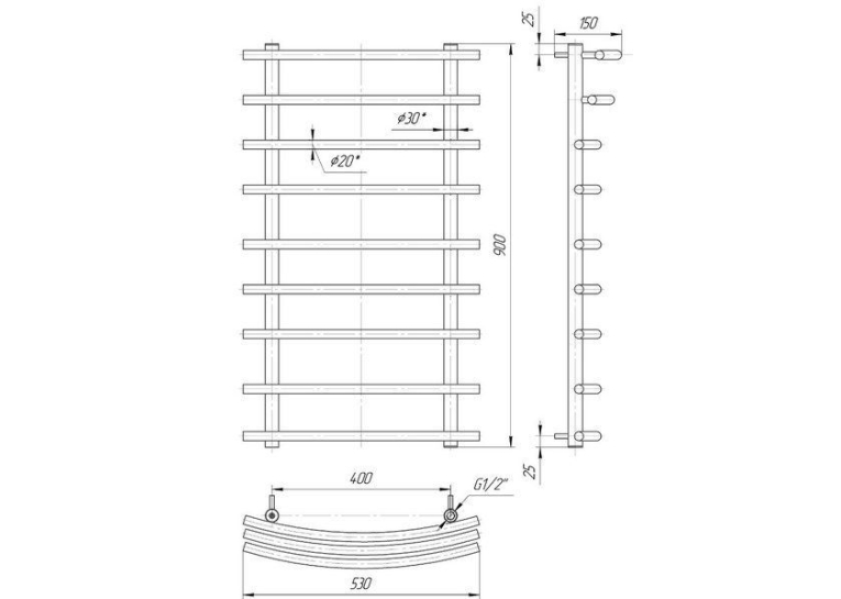 Сушка для рушників Mario Маріо 900х530/400