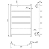  Рушникосушка Mario Trapezium NR-I 800x530/110 електрична TR