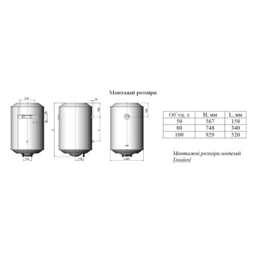 Водонагрівач NOVA TEC Standart NT-S 80 32649, 80 л