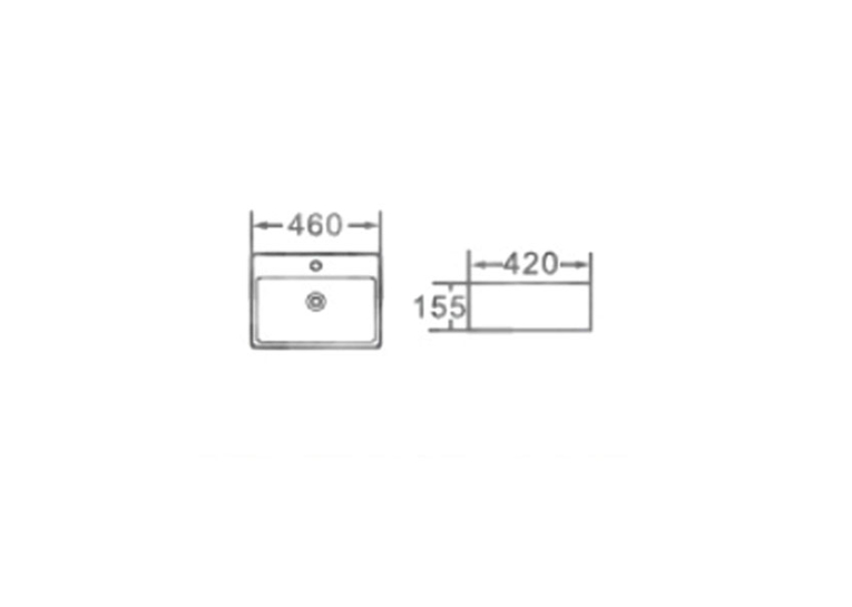  Умивальник Newarc Countertop 5025B-M