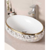  Раковина Newarc Countertop 60 5015G-W із золотим декором