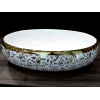  Раковина Newarc Countertop 60 5015G-W із золотим декором