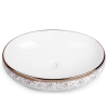  Раковина Newarc Countertop 60 5015G-W із золотим декором