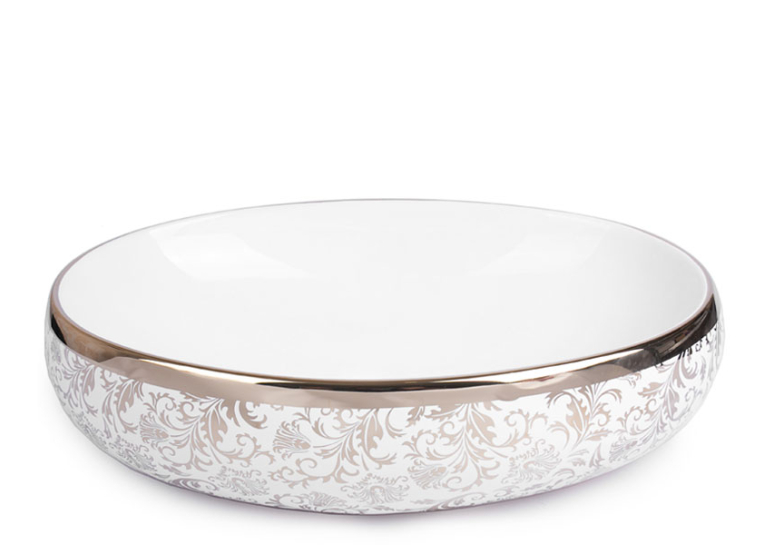  Раковина Newarc Countertop 60 5015G-W із золотим декором