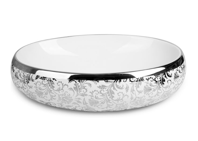  Раковина Newarc Countertop 60 5015S-W зі срібним декором
