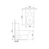  Унітаз-компакт NewArc Modern Rimless 3822W із сидінням SoftClose