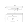  Раковина Newarc River Console 80 506080