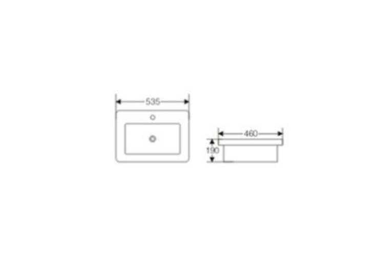  Раковина Newarc Slim 121053W