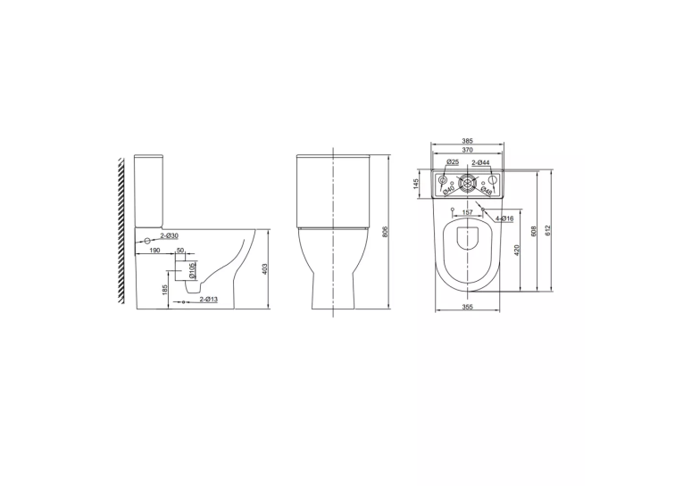 Унитаз-компакт Primera Frame 8009950 безободковый с пластиковой крышкой soft-close, белый, 569652