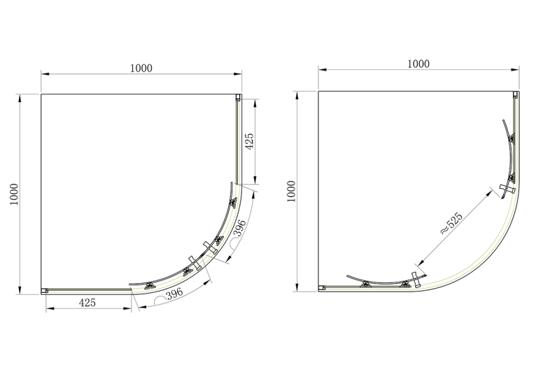 Душевая кабина Primera Frame 100х100 хром/прозрачное стекло SHQC51106