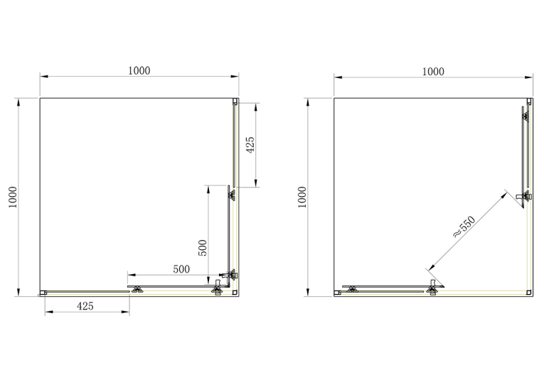  Душова кабіна Primera Frame 100х100 хром/прозоре скло SHRC56106