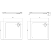  Душовий піддон Primera Frame 80х80 STR1080