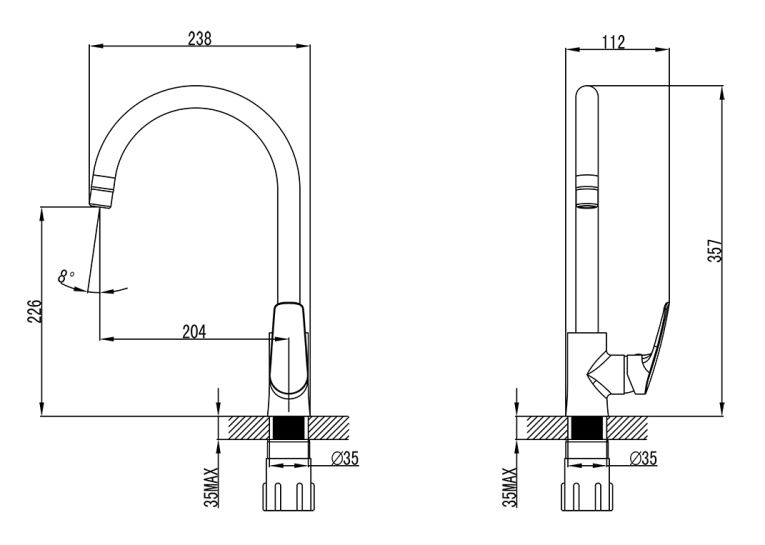  Змішувач для кухні Primera Shape 10100015
