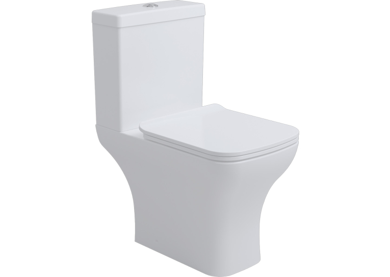Унітаз компакт Primera Basic 3590020 обідковий з кришкою soft-close, білий глянець