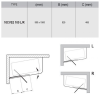  Штори для ванни Ravak 10CVS2-100 L white+Transparent 990 x 1500, 7QLA0103Z1