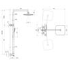  Душова система з термостатом Ravak 10° Free X070160