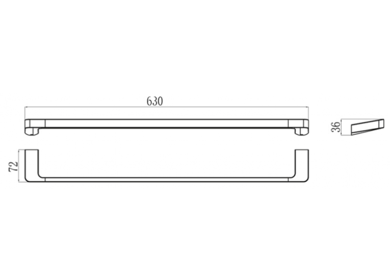  Рушникотримувач Ravak 10°, X07P325