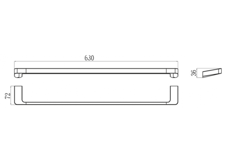  Рушникотримувач Ravak 10°, X07P325