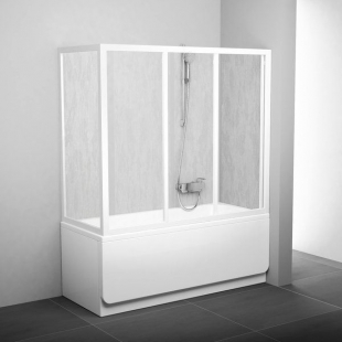 Боковая стенка для ванной Ravak SUPERNOVA APSV-70 Transparent, белый профиль, стекло, 95010102Z1