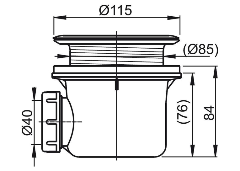 Сифон для піддону Ravak BASIC 90, X01308
