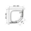  Душова кабіна X-Point XP1CP4-90 R 550 (X3B270C00Z1B) BRIGHT ALU TRANSPARENT