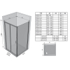 Душові двері Ravak BLIX BLDP 4 - 140 Transparent, полірований алюміній, безпечне скло, 0YVM0C0