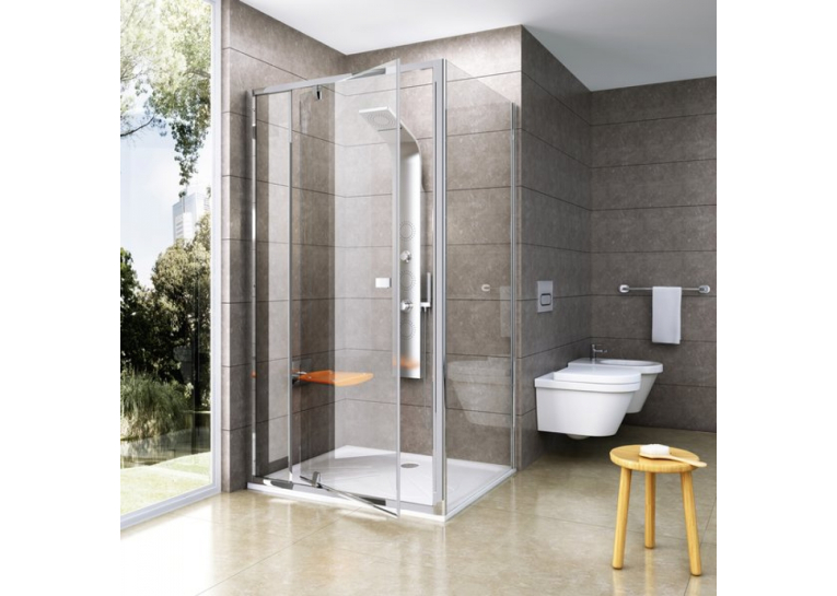  Стінка для душової кабінки Ravak PIVOT PPS-90 Transparent, профіль полірований алюміній, скло, 90G70C00Z1