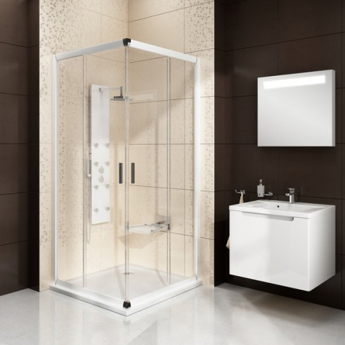 Душевая штора Ravak BLIX BLRV2K-100 полированный алюминий TRANSPARENT, 1XVA0C00Z1