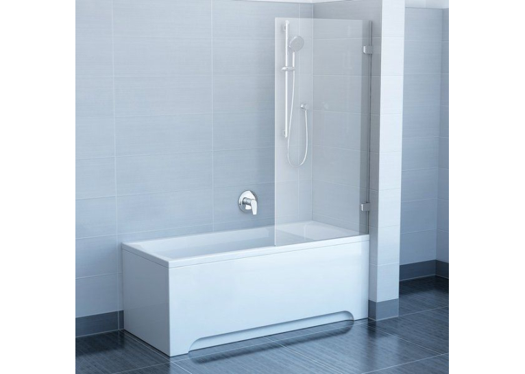 Шторка для ванны Ravak BVS1 - 80 TRANSPARENT хром, 7U840A00Z1