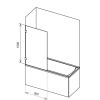 Шторка для ванни Ravak BVS1-80 TRANSPARENT хром, 7U840A00Z1
