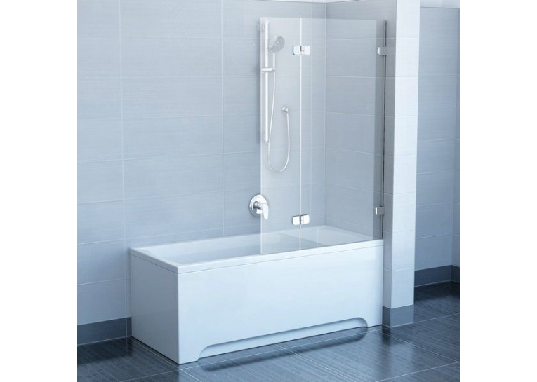 Шторка для ванни Ravak BVS2 - 100 R TRANSPARENT хром, 7UPA0A00Z1