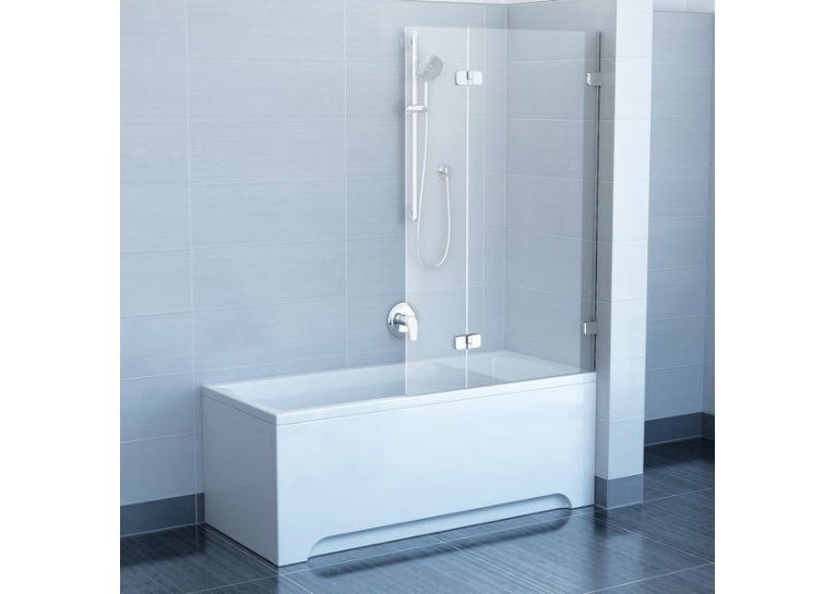 Шторка для ванни Ravak BVS2 - 100 R TRANSPARENT хром, 7UPA0A00Z1