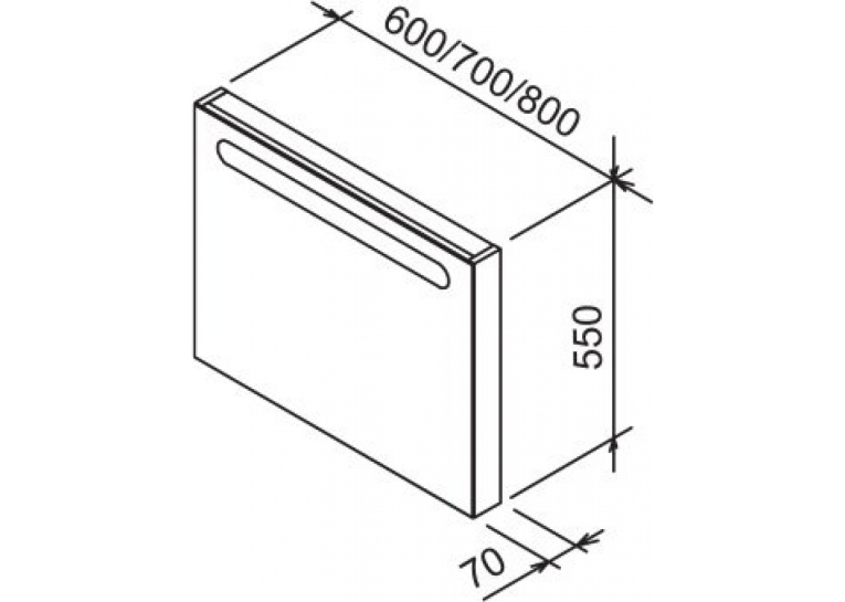  Дзеркало Ravak CLASSIC 600, латте, X000000938