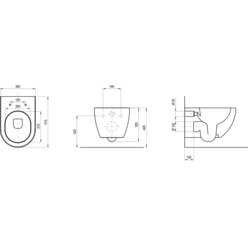  Подвесной унитаз Ravak с сиденьем WC Uni Chrome RimOff  X01794