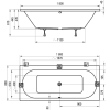 Ванна прямоугольная акриловая Ravak CITY 180х80 см C920000000