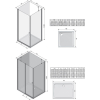 Стінка для душової кабінки Ravak CHROME CPS - 100 Transparent, полірований алюміній, скло, 9QVA0C
