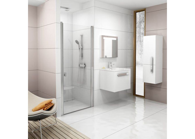 Душові двері Ravak CHROME CSD 1 - 80 Transparent, полірований алюміній, безпечне скло, 0QV40C0
