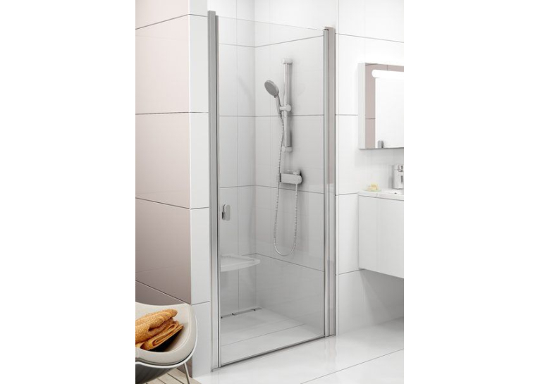 Душові двері Ravak CHROME CSD 1 - 90 Transparent, полірований алюміній, безпечне скло, 0QV70C0