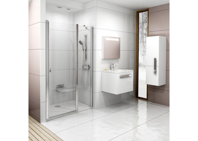 Душові двері Ravak CHROME CSD 2 - 110 Transparent, полірований алюміній, безпечне скло, 0QVDCC