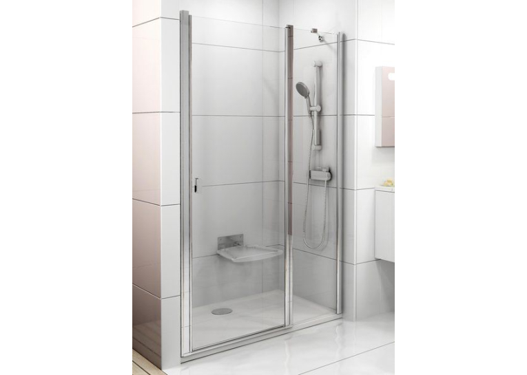 Душові двері Ravak CHROME CSD 2 - 110 Transparent, полірований алюміній, безпечне скло, 0QVDCC