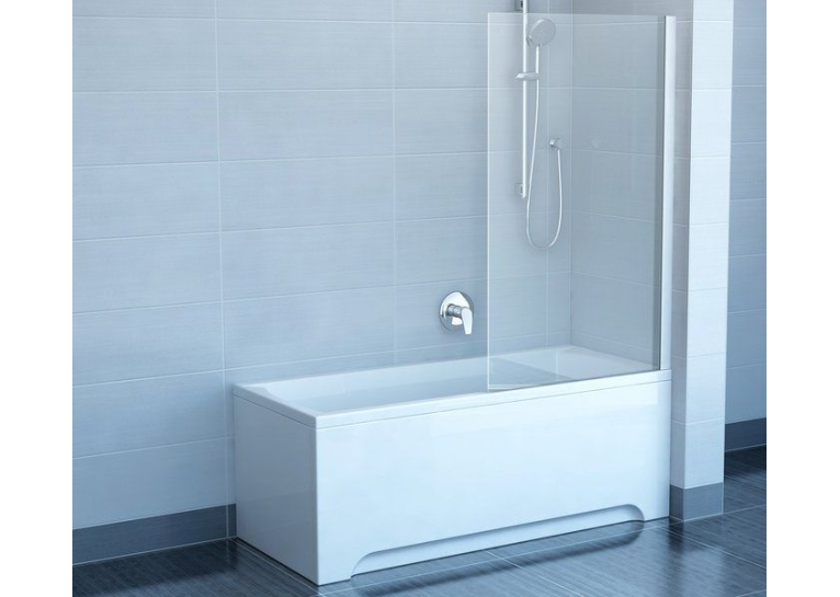 Шторка для ванни Ravak CVS1-80 R TRANSPARENT білий профіль, 7QR40100Z1