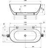 Ванна акриловая Ravak FFREEDOM Wall II TEC 170х87 см Белая CC71000000